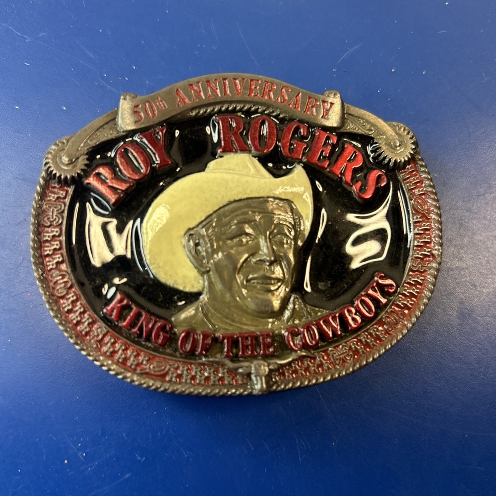 Roy Rogers 50th Anniversary 'King of the Cowboys' Belt Buckle #2755 of 10,000